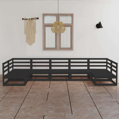 7 Piece Garden Lounge Set Solid Pinewood