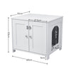 White Dog Cage Puppy Crate Pet Carrier Indoor Pet Box With Lock Fixed Pet Box