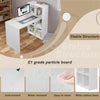 Computer Desk Corner Study Writing Table Workstation with 6 Open Compartments