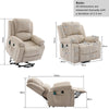Lift Chair Recliners for Elderly, Armchair Lounge Sofa with Massage & Heat Beige
