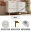 6 Chest of Drawers Bedroom Wooden Drawer and Metal Frame for Bedroom Living Room