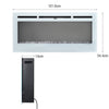 LED Fireplace Media Wall Fire Wall Mounted / Standing Electric Heater 40-100in