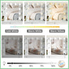 White Vanity Dressing Table Desk Set with LED Lighted Mirror 7 Drawers Shelf Set