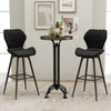 Bar Stool Set of 2 Counter Height Bar Chairs with Curved Backrest & Seat