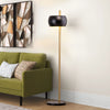 Tall Floor Lamp for Bedroom Living Room, Industrial Standing Lamp, Black Metal u