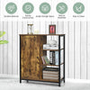 Industrial Storage Cabinet Freestanding Kitchen Cupboard w/3 Open Shelves & Door