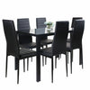 Round Square Rectangular Dining Table 2/4 Wooden Chairs Kitchen Room Restaurant