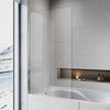 Frameless Bath Shower Screen Bathroom Fixed Clear 6mm Glass Panel 800x1400mm