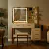 Dressing Table White Desk Makeup Vanity Table Drawers Stool Set Shelf Dresser