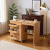 Folding Sewing Table 2 IN 1 Rolling Craft Table Home Office Desk Workstation UK