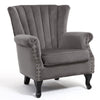 Fireside Fabric Occasional Armchair Padded Seat Sofa Lounge Shell WingBack Chair