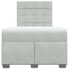 Box Spring Bed with Grey 120x200 Q3I3