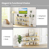 140cm TV Console Table with Tempered Glass Shelves