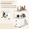 Modern 2-Drawer Sofa Side Table Narrow End Table-White
