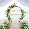 2.4m Metal Wedding Arch Frame Round Circle Moon Gate Flower Balloon Rack Stand N