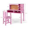 Kids Desk and Chair Set Wooden Children Study Table &Chair Writing Table Set