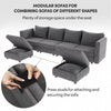 Flamaker Cord Corner Sofa Suite Set Footstool 3 Seater Grey Blue Beige Chairs