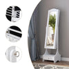Tall Jewelry Cabinet Full Length Mirror Swivel Lockable Jewelry Organiser Drawer