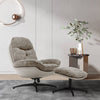 Chenille Swivel Chair Recliner Armchair Home Lounge Sofa Chairs With Footstool