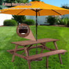 Picnic Table Set With 4 Seater Bench BBQ Beach Outdoor Deck Garden Park Wooden