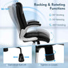 Adjustable Computer Desk Chair PU leather Executive Office Chair-Black