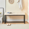 Beige Velvet Padded Bed Bench Dining Bench Ottoman Stool Living room Modern