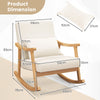 Upholstered Rocking Chair Bedroom Modern Wooden Single Accent Rocker