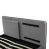 Ottoman Storage Bed Frame 4ft6 Double Bed with Headboard Velvet Fabric Grey