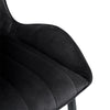 Set of 2 Velvet Dining Chairs Set Padded Seat Metal Legs Kitchen Home Furniture