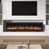 LED Fireplace Media Wall Fire Wall Mounted / Standing Electric Heater 40-100in