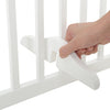 4 Panel Baby Safety Fence Dog Gate Wooden Pet Cat PlayPen Barrier w/Support Feet