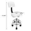 Saddle Rolling Salon Stool Hydraulic Lift Swivel Barber Tattoo Chair White Black