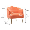 Scallop Back Armchair Cocktail Sofa Accent Seat Living Bedroom Cafe Lounge Sofa