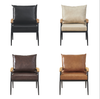PU Single Sofa Wood Arm Metal Frame Comfort Save Space Office Home Hotel Lounge