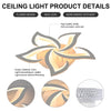 Modern Chandelier LED Lamp White Frame Ceiling Light Lamp With RGB Mbiccdbeqgsin