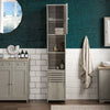 Modern Bathroom Cupboard Tall Cabinet Corner Shelf Rack Storage Unit SpaceSaving