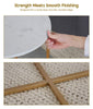 Round Coffee Table Side Table Faux Marble End Table Gold Metal Cocktail Table