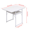 2-Tier Extendable Computer Desk Breakfast Dining Table for Small Space Foldable