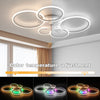 RGB LED Ceiling Fan Light Dimmable Chandelier Living Room Lamp W/ Remote Idgiemu