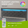4FT6 OTTOMAN STORAGE BED FRAME WITH USB PORT & LED LIGHT & BLUETOOTH SPEAKER