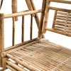 2-Seater Swing Bench with Palm Leaves Bamboo 202 cm vidaXL