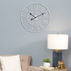 Wall Clock 40cm Hollow Metal Clock for Living Room Bedroom Kitchen Home Decor UK