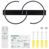 LED Ceiling Light Black Ceiling Lamp 38W Dimmable 3000K-6500K Living Room Fnpvad