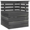 6 Piece Garden Pallet Lounge Set Solid Pinewood Dark Grey