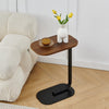 Retro C Shaped Sofa Side Table for Living Room Coffee Table End Table Brown