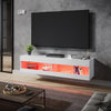 130cm Wall Mounted TV Unit Cabinet Floating TV Stand High Gloss With LED Lights