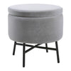 Round Velvet Makeup Seat Storage Ottoman Pouf Stool Dressing Table Vanity Chair