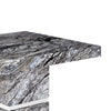 Parini High Gloss Lamp Table In Melange Marble Effect