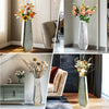 68cm Tall Floor Vase Sparkle Diamond Crushed Crystal Silver Mirrored Floor Vase