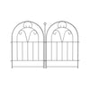 20 Panels Garden Fence Metal Picket Border Outdoor Lawn Flower Edging Decorative